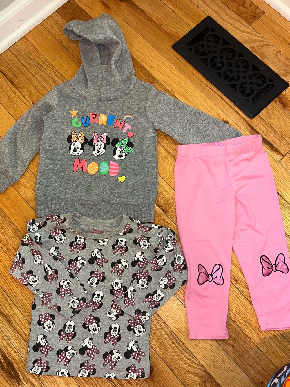 Minnie Mouse 2t Bundle leggings Hoodie long sleeve shirt